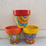 Maceta de Ceramica Decorada N°10