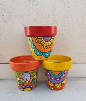 Maceta de Ceramica Decorada N°10