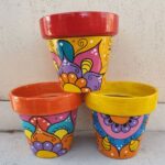 Maceta de Ceramica Decorada N°12