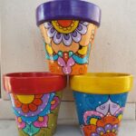 Maceta de Ceramica Decorada N°18